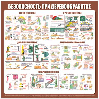 С27 Стенд безопасность труда при деревообработке (1000х1000 мм, пластик ПВХ 3мм, Прямая печать на пластик) - Стенды - Тематические стенды - . Магазин Znakstend.ru